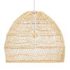 GLOBOSTAR® MALIBU 00973 Boho Κρεμαστό Φωτιστικό Οροφής με Ντουί 1 x E27 AC 220-240V IP20 - Μπεζ - Μ40 x Π40 x Υ35cm