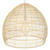 GLOBOSTAR® MALIBU 00974 Boho Κρεμαστό Φωτιστικό Οροφής με Ντουί 1 x E27 AC 220-240V IP20 - Μπεζ - Μ100 x Π100 x Y86cm