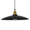 GLOBOSTAR® MARGI 00982 Vintage Κρεμαστό Φωτιστικό Οροφής με Ντουί 1 x E27 AC 220-240V IP20 - Μαύρο & Χρυσό - Μ40 x Π40 x Y15cm