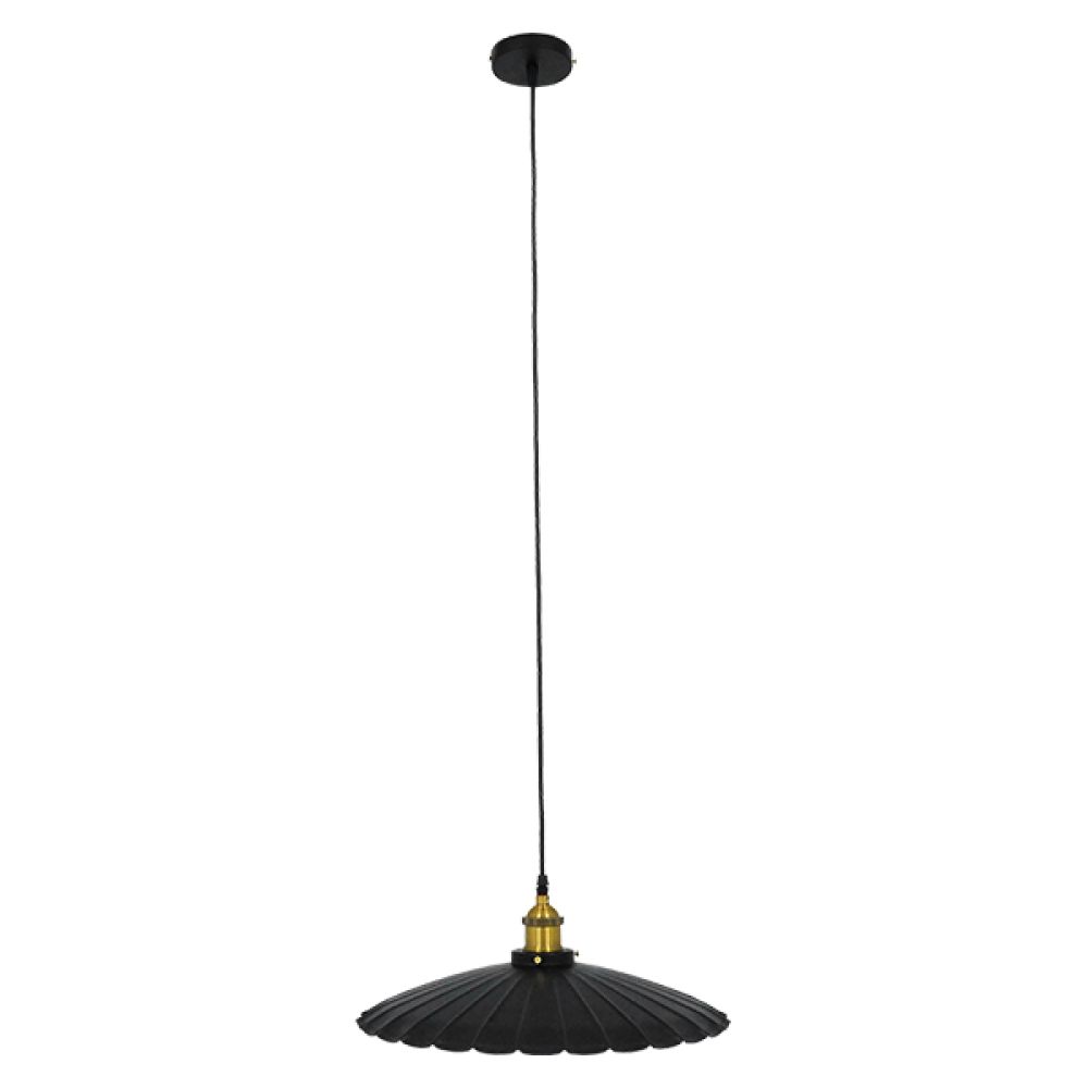 GLOBOSTAR® MARGI 00982 Vintage Κρεμαστό Φωτιστικό Οροφής με Ντουί 1 x E27 AC 220-240V IP20 - Μαύρο & Χρυσό - Μ40 x Π40 x Y15cm