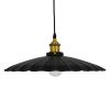 GLOBOSTAR® MARGI 00982 Vintage Κρεμαστό Φωτιστικό Οροφής με Ντουί 1 x E27 AC 220-240V IP20 - Μαύρο & Χρυσό - Μ40 x Π40 x Y15cm