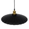GLOBOSTAR® MARGI 00982 Vintage Κρεμαστό Φωτιστικό Οροφής με Ντουί 1 x E27 AC 220-240V IP20 - Μαύρο & Χρυσό - Μ40 x Π40 x Y15cm