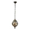 GLOBOSTAR® ETOILE 00988 Vintage Κρεμαστό Φωτιστικό Οροφής με Ντουί 1 x E27 AC 220-240V IP20 - Μπρούτζινο Εφέ Σκουριάς & Μελί - Μ18 x Π18 x Y27cm