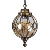 GLOBOSTAR® ETOILE 00988 Vintage Κρεμαστό Φωτιστικό Οροφής με Ντουί 1 x E27 AC 220-240V IP20 - Μπρούτζινο Εφέ Σκουριάς & Μελί - Μ18 x Π18 x Y27cm