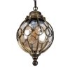 GLOBOSTAR® ETOILE 00988 Vintage Κρεμαστό Φωτιστικό Οροφής με Ντουί 1 x E27 AC 220-240V IP20 - Μπρούτζινο Εφέ Σκουριάς & Μελί - Μ18 x Π18 x Y27cm