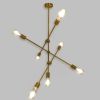 GLOBOSTAR® ESTHER 00993 Μοντέρνο Κρεμαστό Φωτιστικό Οροφής με Ντουί 7 x E27 AC 220-240V IP20 - Χρυσό - Μ75 x Π75 x Υ88cm