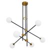 GLOBOSTAR® VELVET 00994 Μοντέρνο Κρεμαστό Φωτιστικό Οροφής με Ντουί 6 x G9 AC 220-240V IP20 - Πολύχρωμο - Μ80 x Π80 x Υ85cm