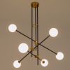 GLOBOSTAR® VELVET 00994 Μοντέρνο Κρεμαστό Φωτιστικό Οροφής με Ντουί 6 x G9 AC 220-240V IP20 - Πολύχρωμο - Μ80 x Π80 x Υ85cm