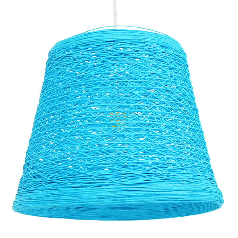 GLOBOSTAR® PLAYROOM 00995 Vintage Κρεμαστό Φωτιστικό Οροφής με Ντουί 1 x E27 AC 220-240V IP20 - Μπλε - Μ32 x Π32 x Υ27cm