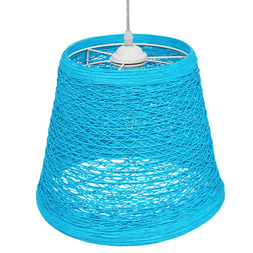 GLOBOSTAR® PLAYROOM 00995 Vintage Κρεμαστό Φωτιστικό Οροφής με Ντουί 1 x E27 AC 220-240V IP20 - Μπλε - Μ32 x Π32 x Υ27cm