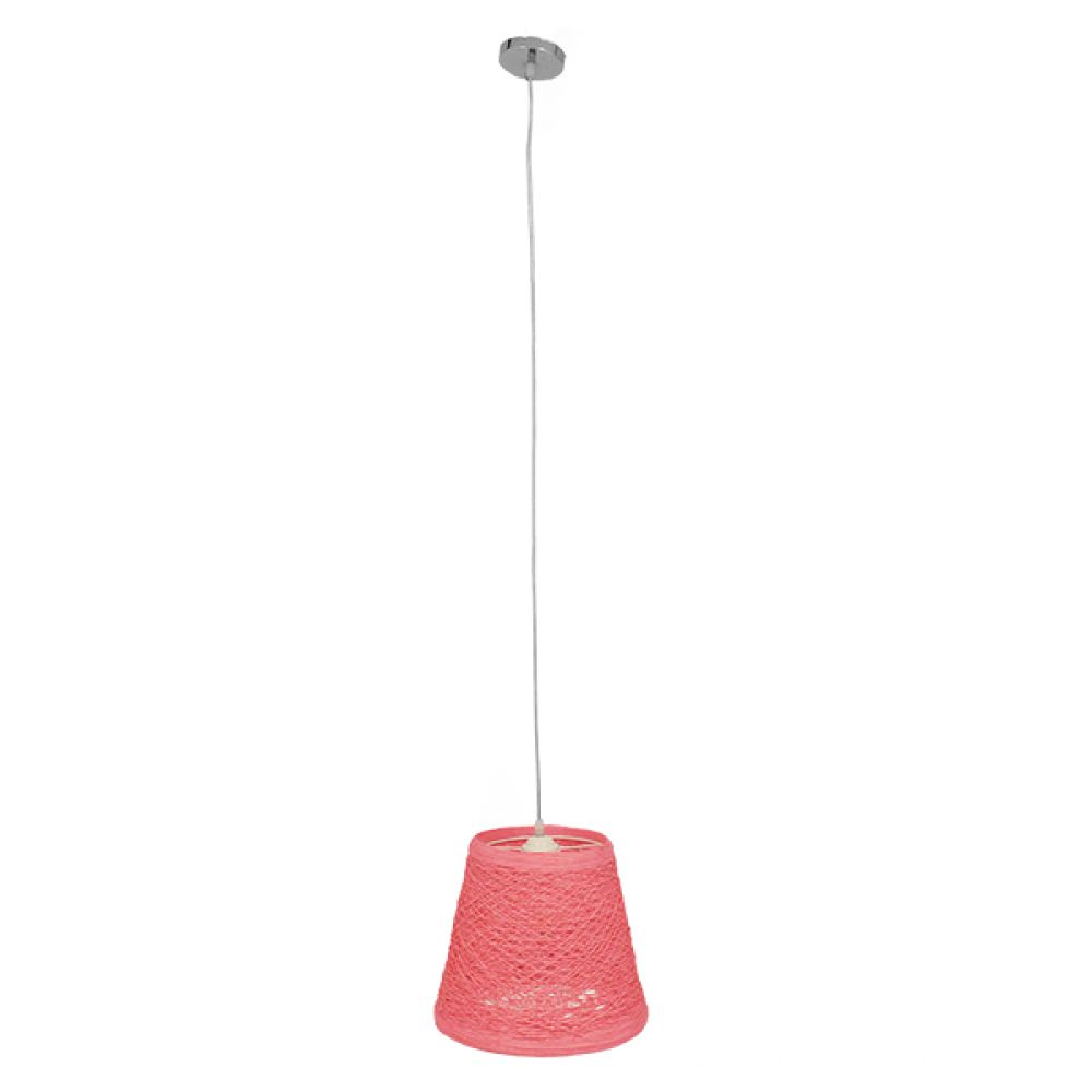 GLOBOSTAR® PLAYROOM 00996 Vintage Κρεμαστό Φωτιστικό Οροφής με Ντουί 1 x E27 AC 220-240V IP20 - Ροζ - Μ32 x Π32 x Υ27cm