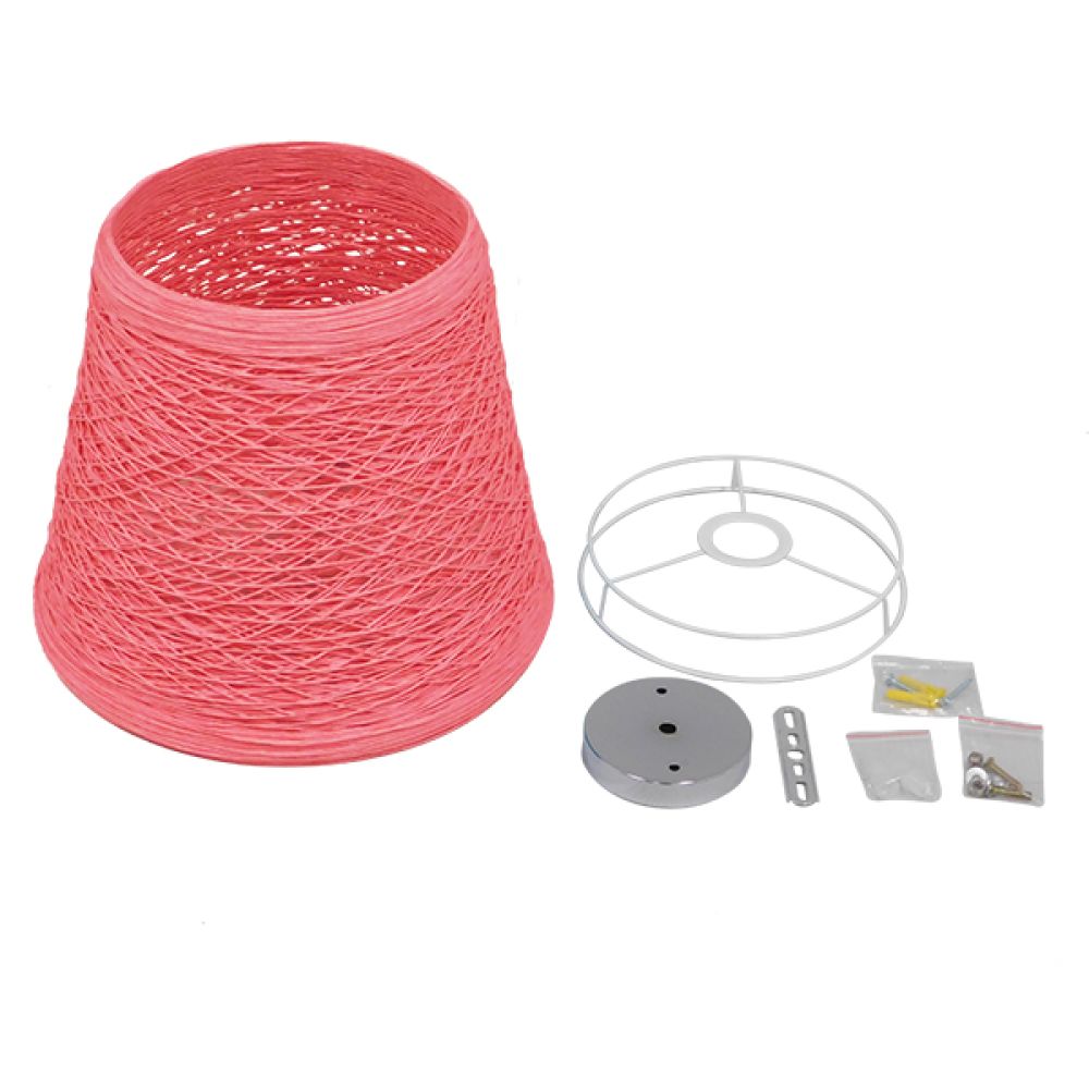 GLOBOSTAR® PLAYROOM 00996 Vintage Κρεμαστό Φωτιστικό Οροφής με Ντουί 1 x E27 AC 220-240V IP20 - Ροζ - Μ32 x Π32 x Υ27cm
