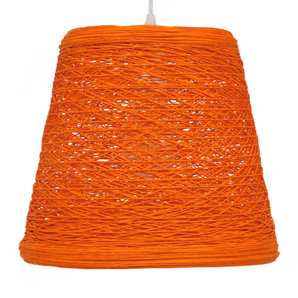 GLOBOSTAR® PLAYROOM 00997 Vintage Κρεμαστό Φωτιστικό Οροφής με Ντουί 1 x E27 AC 220-240V IP20 - Πορτοκαλί - Μ32 x Π32 x Υ27cm