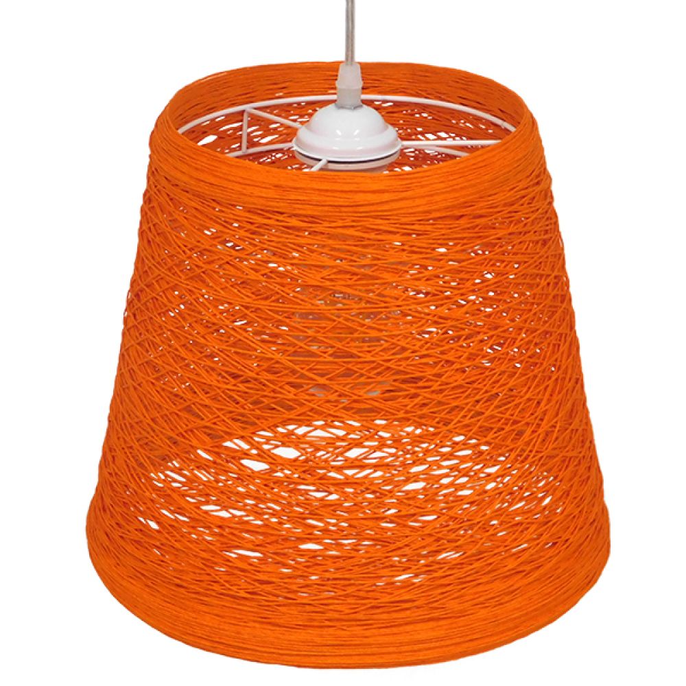 GLOBOSTAR® PLAYROOM 00997 Vintage Κρεμαστό Φωτιστικό Οροφής με Ντουί 1 x E27 AC 220-240V IP20 - Πορτοκαλί - Μ32 x Π32 x Υ27cm