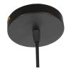 GLOBOSTAR® ANDY 01000 Μοντέρνο Κρεμαστό Φωτιστικό Οροφής με Ντουί 1 x E27 AC 220-240V IP20 - Μαύρο & Χρυσό - Μ35 x Π35 x Υ28cm