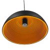 GLOBOSTAR® MEDEA 01004 Μοντέρνο Κρεμαστό Φωτιστικό Οροφής με Ντουί 1 x E27 AC 220-240V IP20 - Μαύρο & Χρυσό - Μ30 x Π30 x Υ16cm