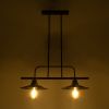 GLOBOSTAR® REGAL 01007 Vintage Φωτιστικό Οροφής με Ντουί 2 x E27 AC 220-240V IP20 - Μαύρο - Μ67 x Π26 x Υ85cm