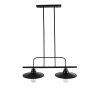 GLOBOSTAR® REGAL 01007 Vintage Φωτιστικό Οροφής με Ντουί 2 x E27 AC 220-240V IP20 - Μαύρο - Μ67 x Π26 x Υ85cm