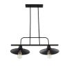 GLOBOSTAR® REGAL 01007 Vintage Φωτιστικό Οροφής με Ντουί 2 x E27 AC 220-240V IP20 - Μαύρο - Μ67 x Π26 x Υ85cm