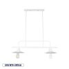 GLOBOSTAR® REGAL 01008 Vintage Φωτιστικό Οροφής με Ντουί 2 x E27 AC 220-240V IP20 - Λευκό - Μ80 x Π26 x Υ82cm