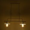 GLOBOSTAR® REGAL 01008 Vintage Φωτιστικό Οροφής με Ντουί 2 x E27 AC 220-240V IP20 - Λευκό - Μ80 x Π26 x Υ82cm