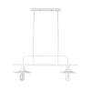 GLOBOSTAR® REGAL 01008 Vintage Φωτιστικό Οροφής με Ντουί 2 x E27 AC 220-240V IP20 - Λευκό - Μ80 x Π26 x Υ82cm