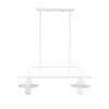GLOBOSTAR® REGAL 01008 Vintage Φωτιστικό Οροφής με Ντουί 2 x E27 AC 220-240V IP20 - Λευκό - Μ80 x Π26 x Υ82cm