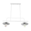 GLOBOSTAR® REGAL 01008 Vintage Φωτιστικό Οροφής με Ντουί 2 x E27 AC 220-240V IP20 - Λευκό - Μ80 x Π26 x Υ82cm