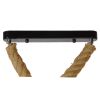 GLOBOSTAR® ROPE 01019 Boho Κρεμαστό Φωτιστικό Οροφής με Ντουί 2 x E27 AC 220-240V IP20 - Μπεζ - Μ38 x Π3.5 x Υ200cm