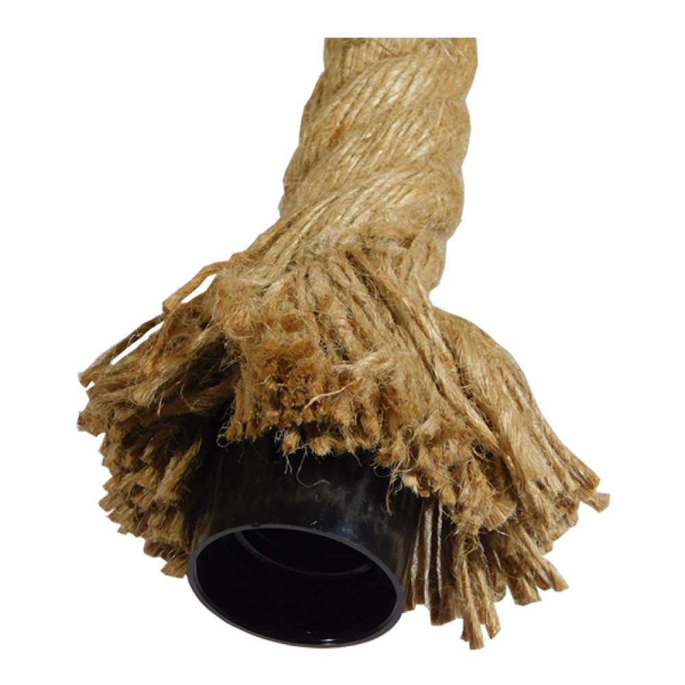 GLOBOSTAR® ROPE 01019 Boho Κρεμαστό Φωτιστικό Οροφής με Ντουί 2 x E27 AC 220-240V IP20 - Μπεζ - Μ38 x Π3.5 x Υ200cm