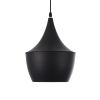 GLOBOSTAR® SHANGHAI 01025-A Μοντέρνο Κρεμαστό Φωτιστικό Οροφής με Ντουί 1 x E27 AC 220-240V IP20 - Μαύρο & Χρυσό - Μ24 x Π24 x Υ30cm