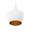 GLOBOSTAR® SHANGHAI 01026-A Μοντέρνο Κρεμαστό Φωτιστικό Οροφής με Ντουί 1 x E27 AC 220-240V IP20 - Λευκό & Χρυσό - Μ24 x Π24 x Υ30cm