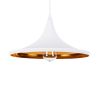GLOBOSTAR® SHANGHAI 01026-B Μοντέρνο Κρεμαστό Φωτιστικό Οροφής με Ντουί 1 x E27 AC 220-240V IP20 - Λευκό & Χρυσό - Μ37 x Π37 x Υ17cm