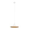 GLOBOSTAR® SHANGHAI 01026-B Μοντέρνο Κρεμαστό Φωτιστικό Οροφής με Ντουί 1 x E27 AC 220-240V IP20 - Λευκό & Χρυσό - Μ37 x Π37 x Υ17cm