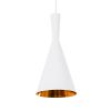 GLOBOSTAR® SHANGHAI 01026-C Μοντέρνο Κρεμαστό Φωτιστικό Οροφής με Ντουί 1 x E27 AC 220-240V IP20 - Λευκό & Χρυσό - Μ19 x Π19 x Υ38cm