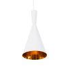 GLOBOSTAR® SHANGHAI 01026-C Μοντέρνο Κρεμαστό Φωτιστικό Οροφής με Ντουί 1 x E27 AC 220-240V IP20 - Λευκό & Χρυσό - Μ19 x Π19 x Υ38cm