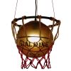 GLOBOSTAR® NBA 01027 Μοντέρνο Κρεμαστό Φωτιστικό Οροφής με Ντουί 1 x E27 AC 220-240V IP20 - Πορτοκαλί & Κόκκινο - Μ32 x Π32 x Υ58cm