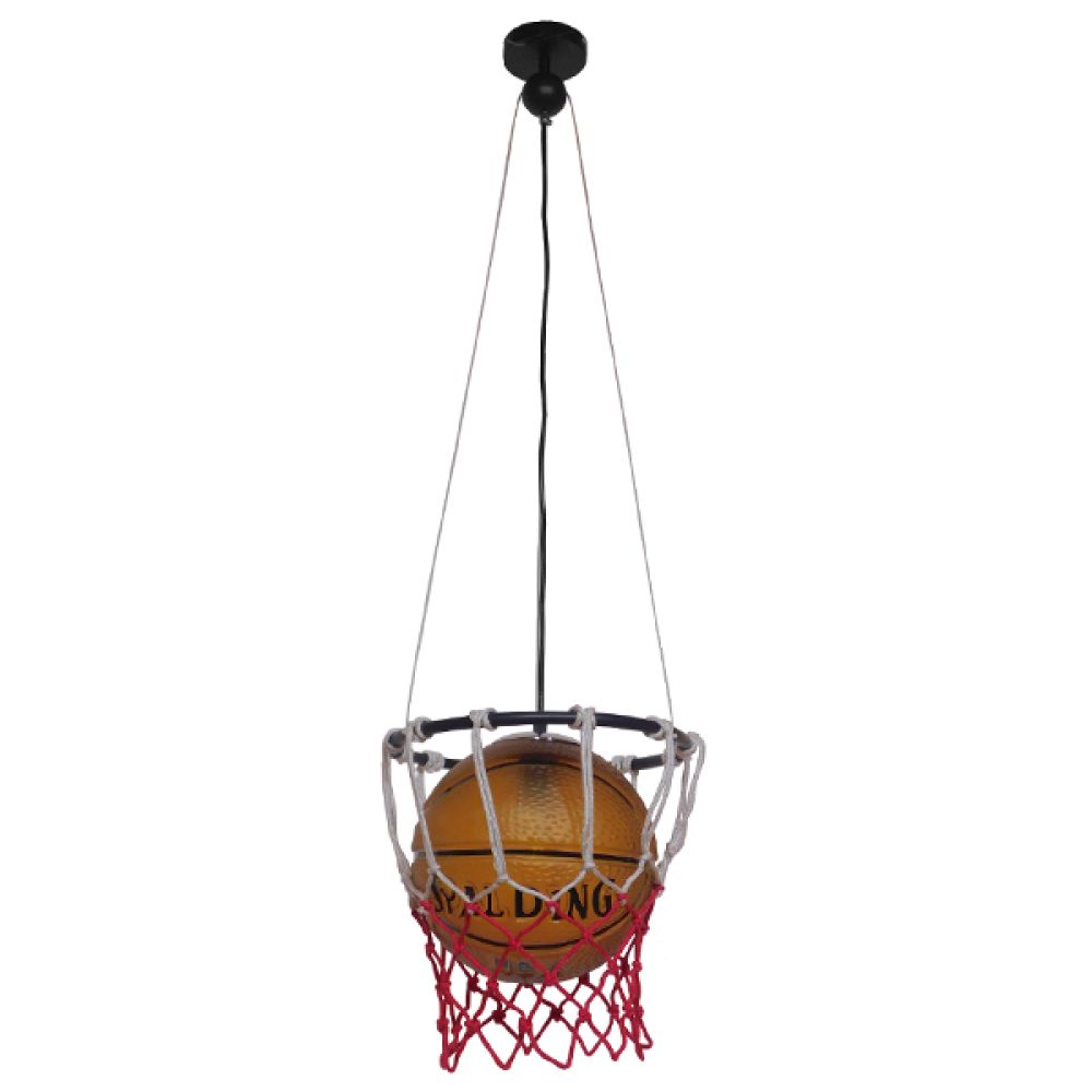 GLOBOSTAR® NBA 01027 Μοντέρνο Κρεμαστό Φωτιστικό Οροφής με Ντουί 1 x E27 AC 220-240V IP20 - Πορτοκαλί & Κόκκινο - Μ32 x Π32 x Υ58cm