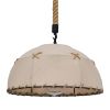 GLOBOSTAR® ANTOINETTE 01028 Vintage Κρεμαστό Φωτιστικό Οροφής με Ντουί 1 x E27 AC 220-240V IP20 - Μπεζ - Μ35 x Π35 x Υ20cm