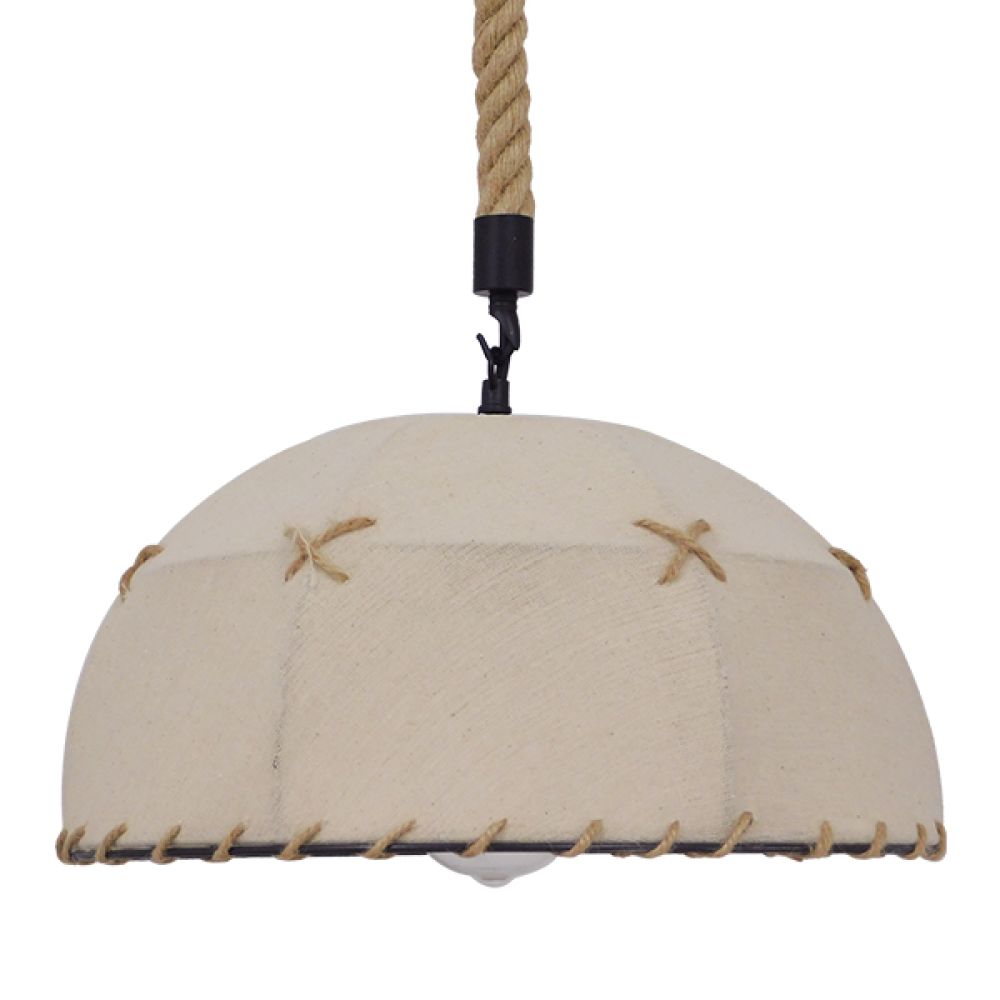 GLOBOSTAR® ANTOINETTE 01028 Vintage Κρεμαστό Φωτιστικό Οροφής με Ντουί 1 x E27 AC 220-240V IP20 - Μπεζ - Μ35 x Π35 x Υ20cm