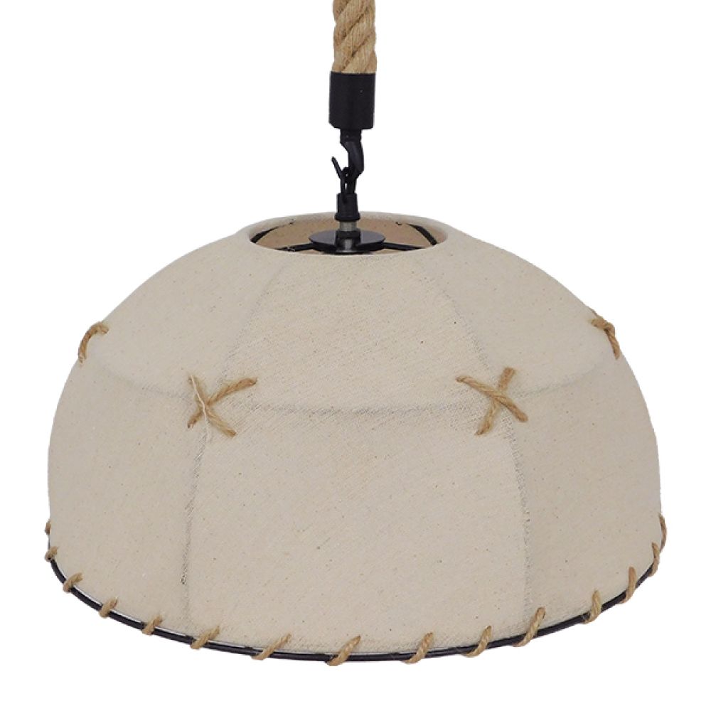 GLOBOSTAR® ANTOINETTE 01028 Vintage Κρεμαστό Φωτιστικό Οροφής με Ντουί 1 x E27 AC 220-240V IP20 - Μπεζ - Μ35 x Π35 x Υ20cm