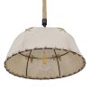 GLOBOSTAR® ANTOINETTE 01028 Vintage Κρεμαστό Φωτιστικό Οροφής με Ντουί 1 x E27 AC 220-240V IP20 - Μπεζ - Μ35 x Π35 x Υ20cm