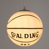 GLOBOSTAR® SPALDING NBA 01031 Παιδικό Κρεμαστό Φωτιστικό Οροφής με Ντουί 1 x E27 AC 220-240V IP20 - Λευκό & Μαύρο - Μ25 x Π25 x Υ25cm