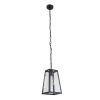 GLOBOSTAR® LIMA 01040 Vintage Κρεμαστό Φωτιστικό Οροφής με Ντουί 1 x E27 AC 220-240V IP20 - Μαύρο & Διάφανο - Μ17 x Π14 x Υ26cm