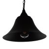 GLOBOSTAR® CLOCHER 01041 Vintage Κρεμαστό Φωτιστικό Οροφής με Ντουί 1 x E27 AC 220-240V IP20 - Μαύρο - Μ29 x Π29 x Υ34cm