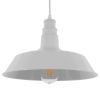 GLOBOSTAR® RAY 01043 Vintage Κρεμαστό Φωτιστικό Οροφής με Ντουί 1 x E27 AC 220-240V IP20 - Λευκό - Μ36 x Π36 x Υ25cm