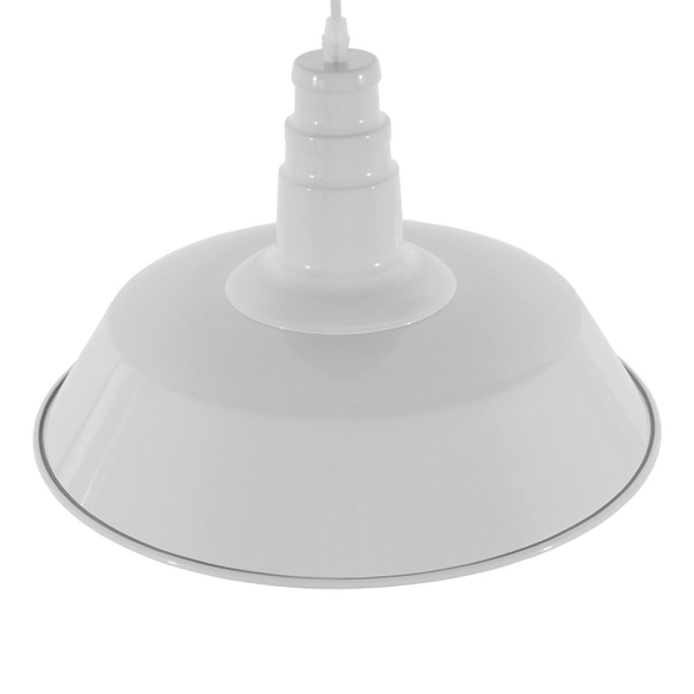 GLOBOSTAR® RAY 01043 Vintage Κρεμαστό Φωτιστικό Οροφής με Ντουί 1 x E27 AC 220-240V IP20 - Λευκό - Μ36 x Π36 x Υ25cm