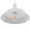 GLOBOSTAR® RAY 01043 Vintage Κρεμαστό Φωτιστικό Οροφής με Ντουί 1 x E27 AC 220-240V IP20 - Λευκό - Μ36 x Π36 x Υ25cm