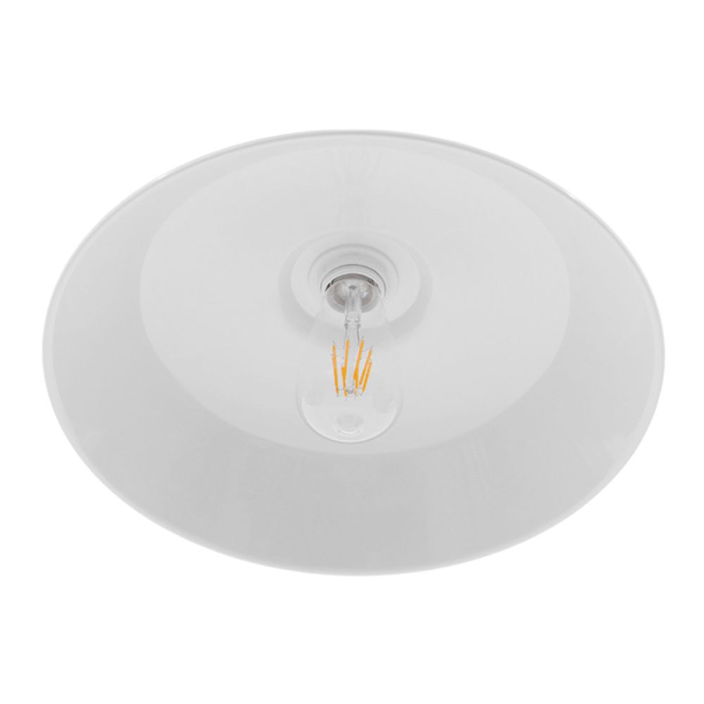 GLOBOSTAR® RAY 01043 Vintage Κρεμαστό Φωτιστικό Οροφής με Ντουί 1 x E27 AC 220-240V IP20 - Λευκό - Μ36 x Π36 x Υ25cm
