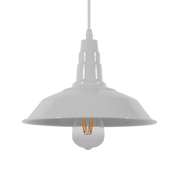 GLOBOSTAR® RAY 01044 Vintage Κρεμαστό Φωτιστικό Οροφής με Ντουί 1 x E27 AC 220-240V IP20 - Λευκό - Μ26 x Π26 x Υ25cm